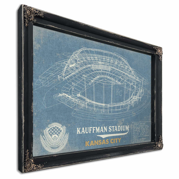 Kansas City Royals Kauffman Stadium Vintage Baseball Print
