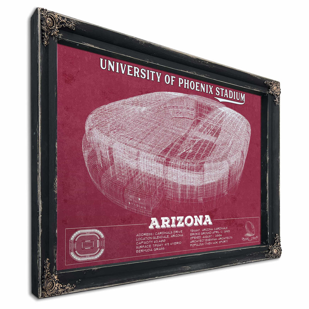 Arizona Cardinals - University of Phoenix Stadium Vintage Football Team Color Print