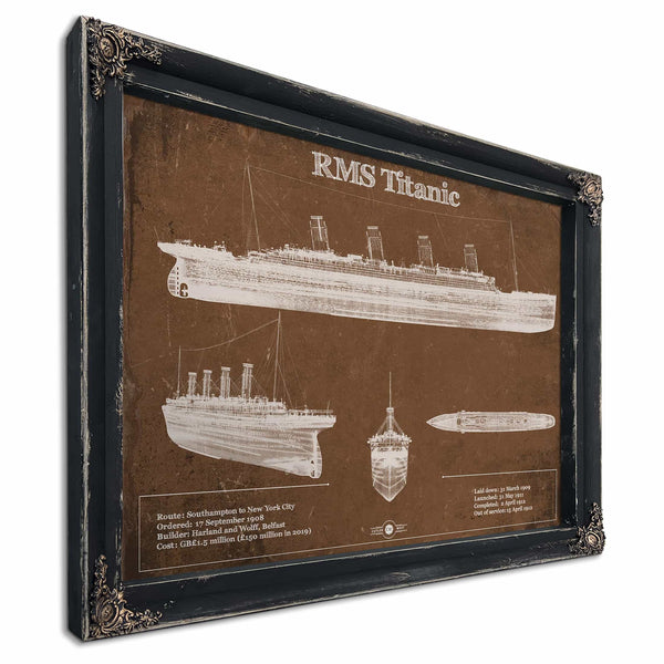 Titanic Blueprint Original Wall Art
