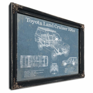 Toyota Land Cruiser FJ62 Blueprint Vintage Auto Print