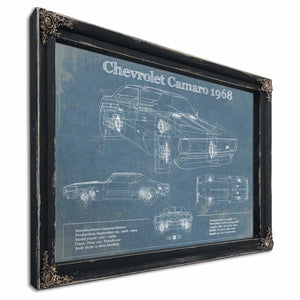 Chevrolet Camaro 1968 Blueprint Vintage Auto Patent Print