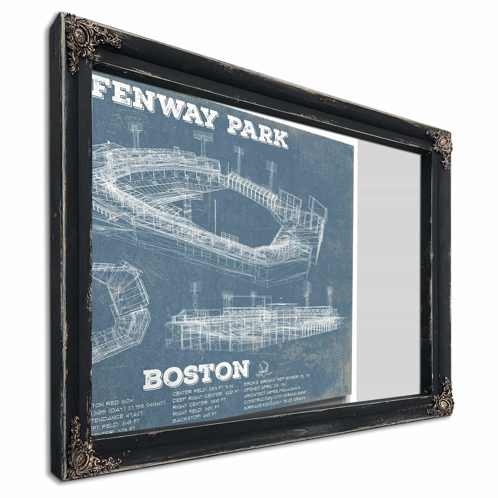 Vintage Boston Red Sox - Fenway Park Baseball Print
