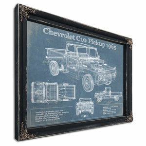 1965 Chevrolet C10 Pickup Vintage Blueprint Auto Print