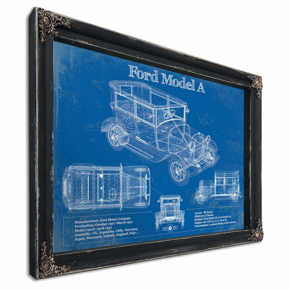 Ford Model A Vintage Blueprint Auto Print
