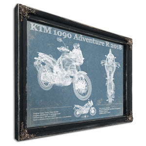 KTM 1090 Adventure R 2018 Blueprint Motorcycle Patent Print