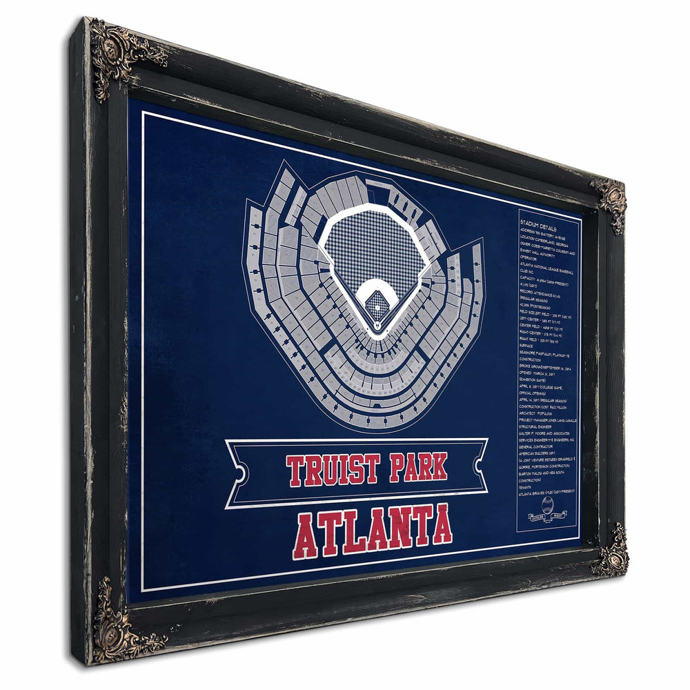 Turner Field - Atlanta Braves MLB Vintage Baseball Print