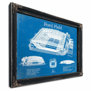 Vintage Detroit Lions Ford Field Vintage Wall Art