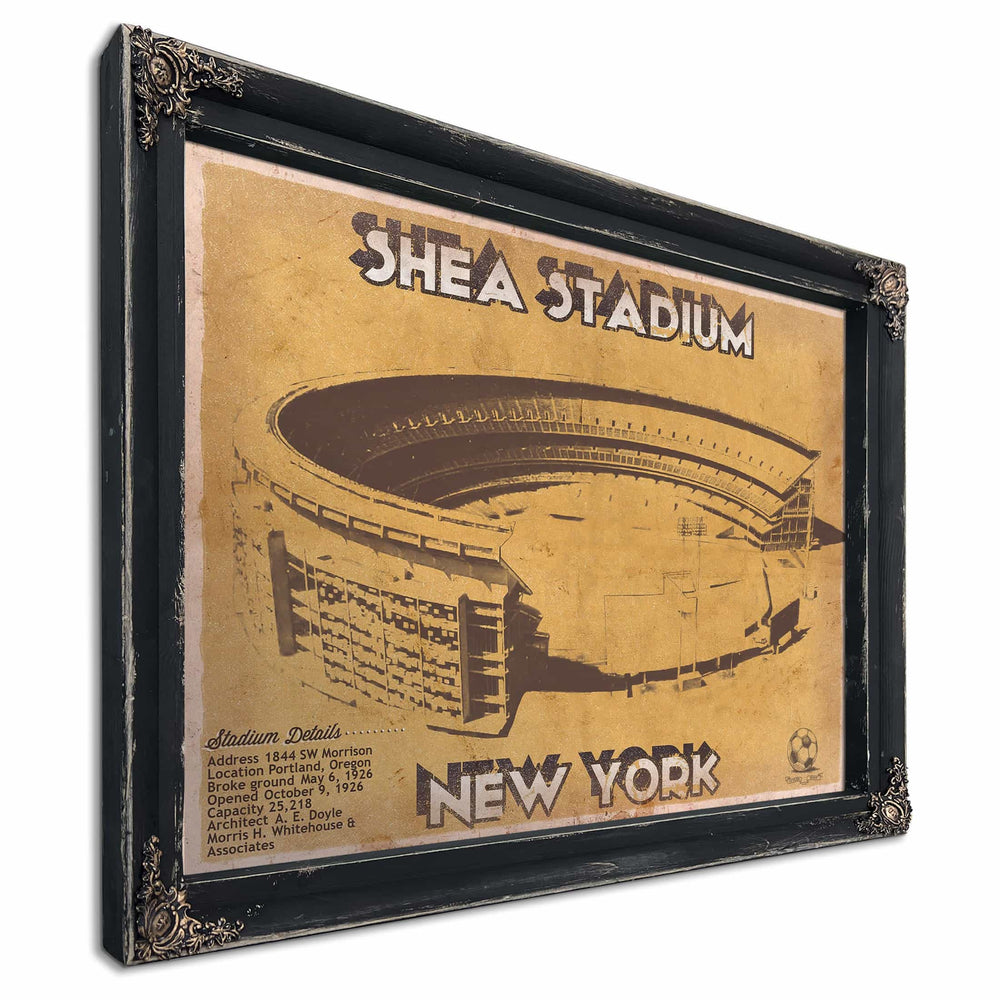 Shea Stadium New York Giants NFL Vintage Football Print