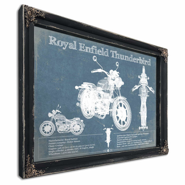 Royal Enfield Thunderbird Blueprint Motorcycle Patent Print