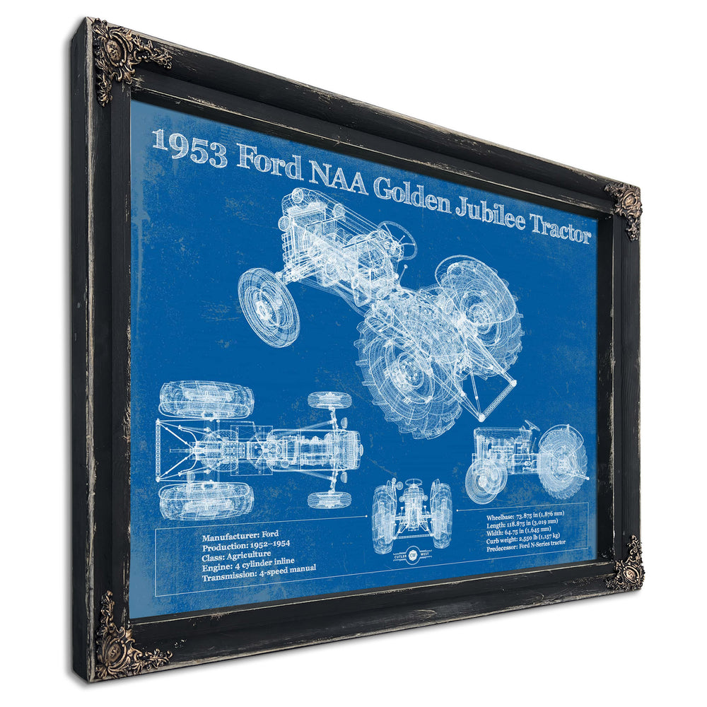 1953 Ford NAA Golden Jubilee Blueprint Vintage Tractor Patent Print