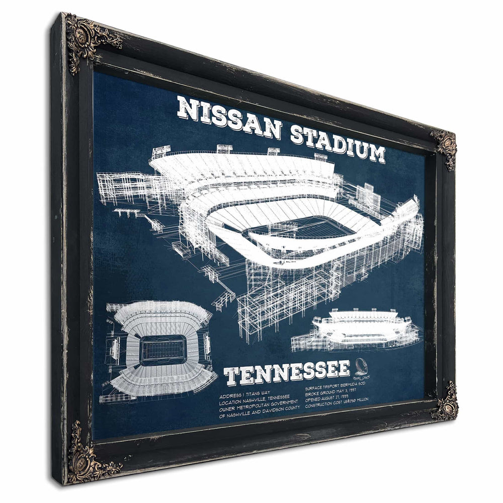 Tennessee Titans Nissan Stadium - Vintage Football Print 3