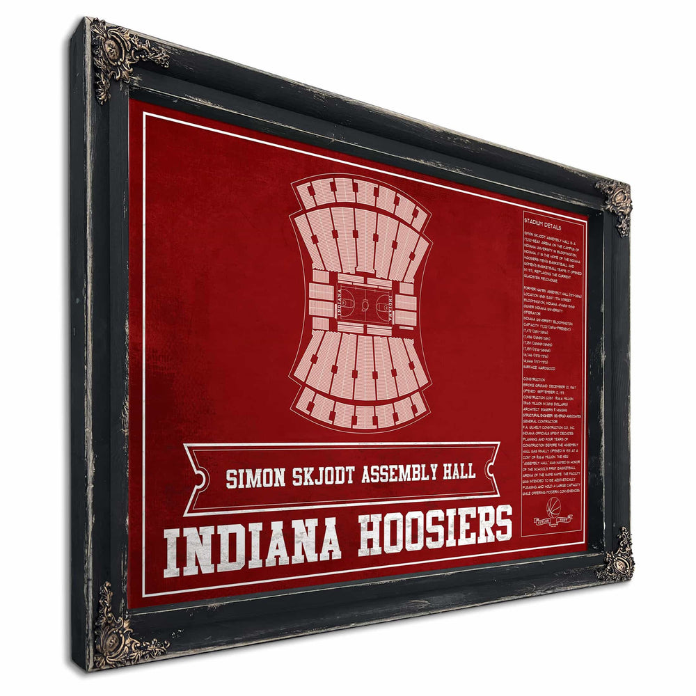 Simon Skjodt Assembly Hall Indiana Hoosiers Team Color NCAA Vintage Print