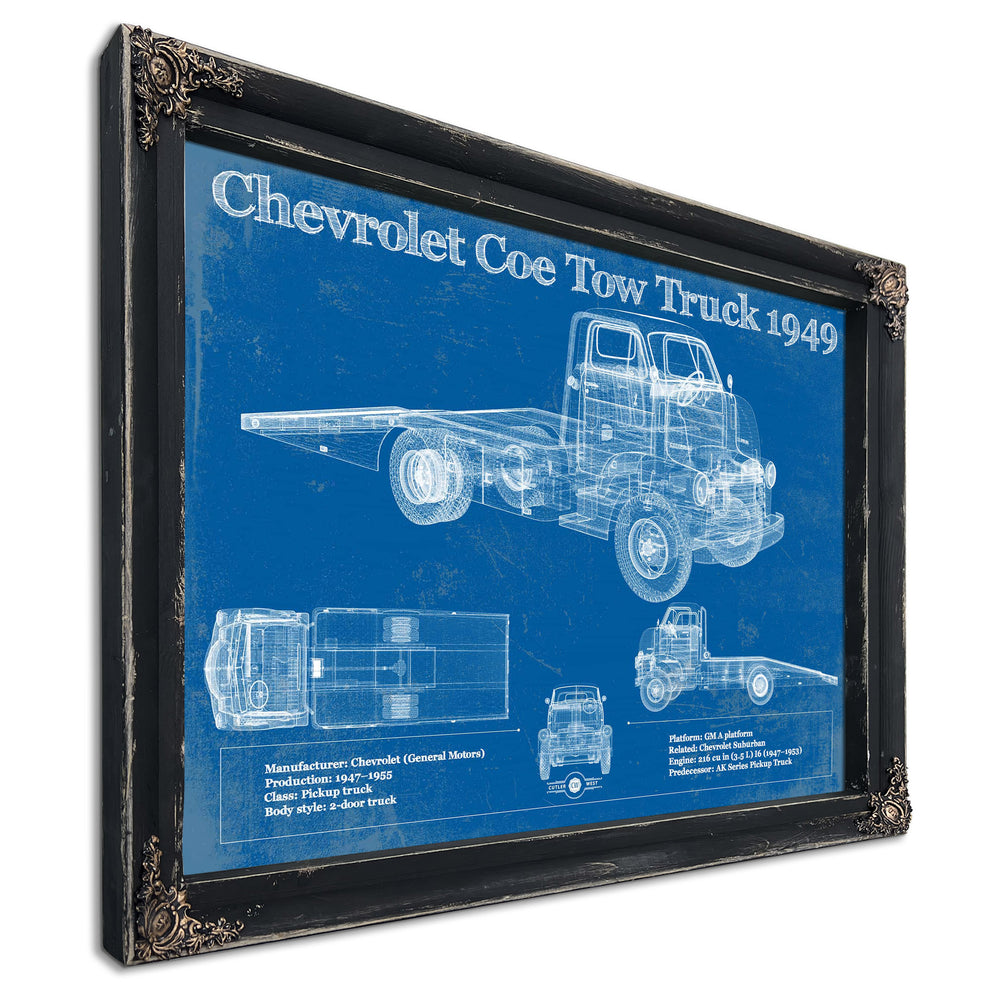 1949 Chevrolet 5100 Coe Tow Vintage Blueprint Auto Print