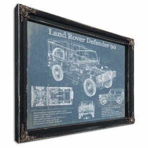 Land Rover Defender 90 Blueprint Vintage Auto Patent Print