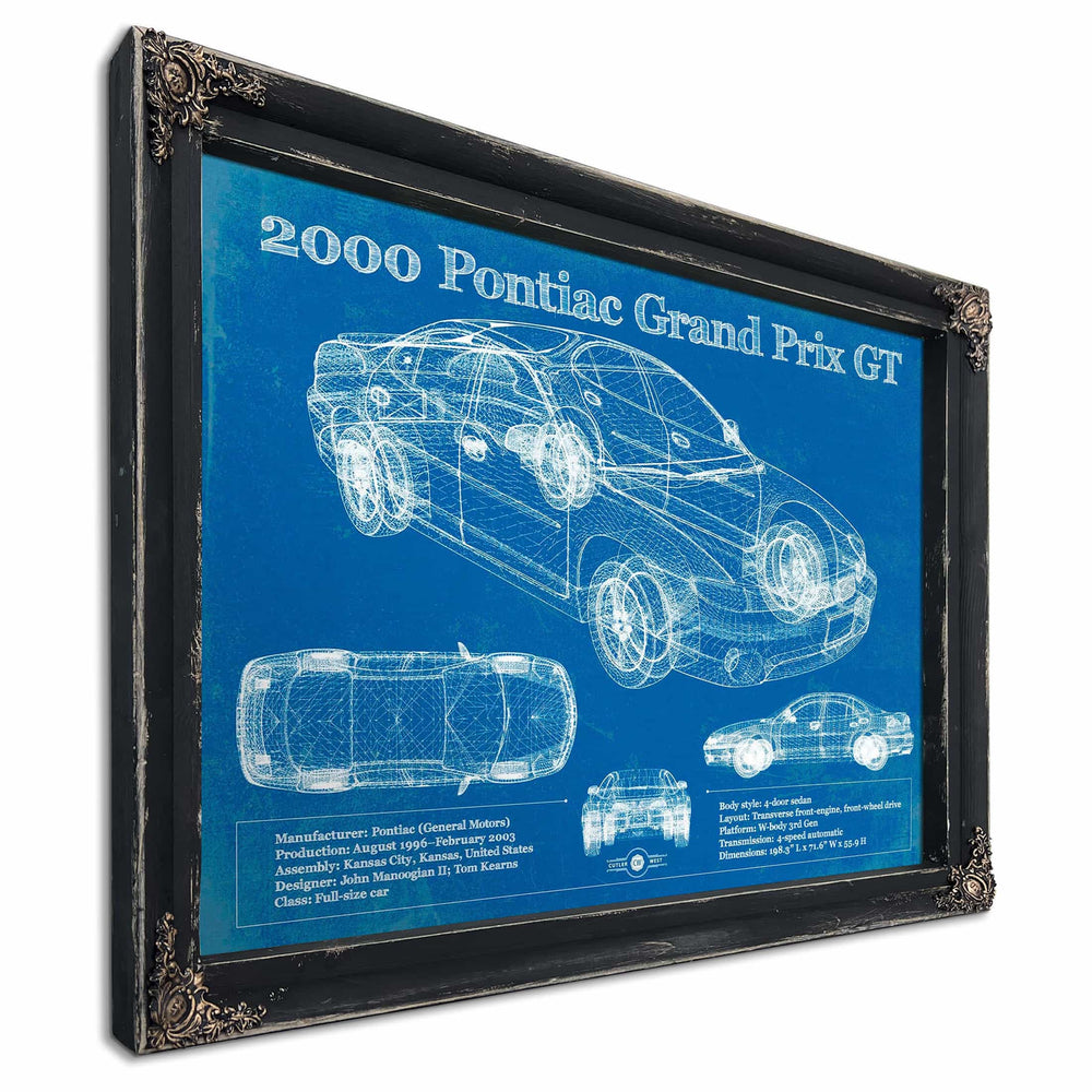 2000 Pontiac Grand Prix GT Vintage Blueprint Auto Print