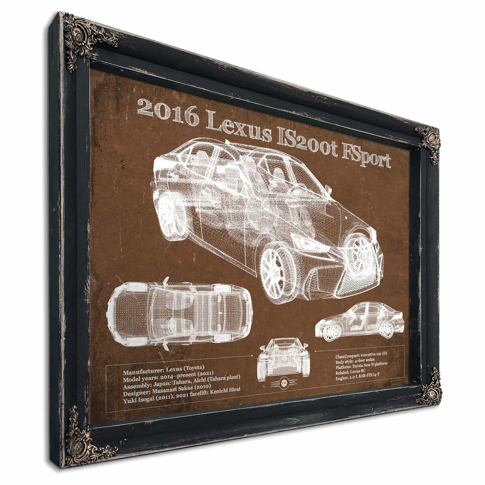 2016 Lexus IS (XE30) 200t F Sport (2017) Blueprint Auto Print
