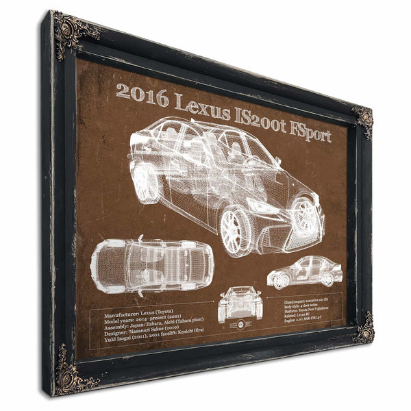 2016 Lexus IS (XE30) 200t F Sport (2017) Blueprint Auto Print