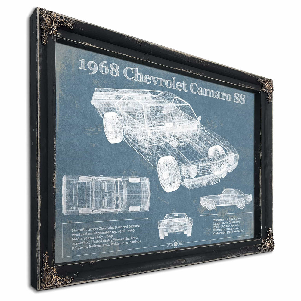 1968 Chevrolet Camaro SS Original Vintage Car Print