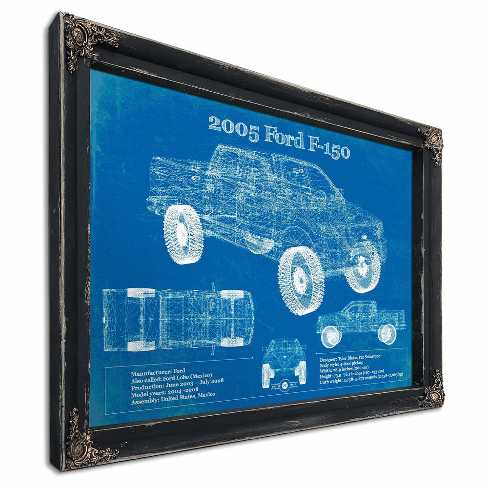 2005 Ford F-150 Vintage Blueprint Auto Print