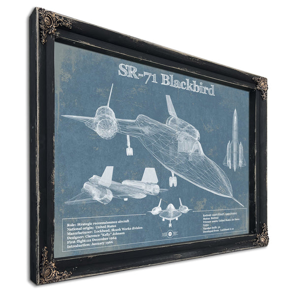 SR-71 Blackbird Black Version - Aircraft Original Military Wall Art