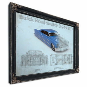 Buick Roadmaster 49-53 Sports Car Blueprint Patent Original Art