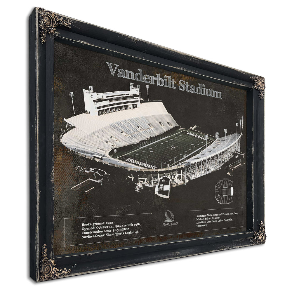Vanderbilt Commodores Football Art - Vanderbilt Stadium Wall Art