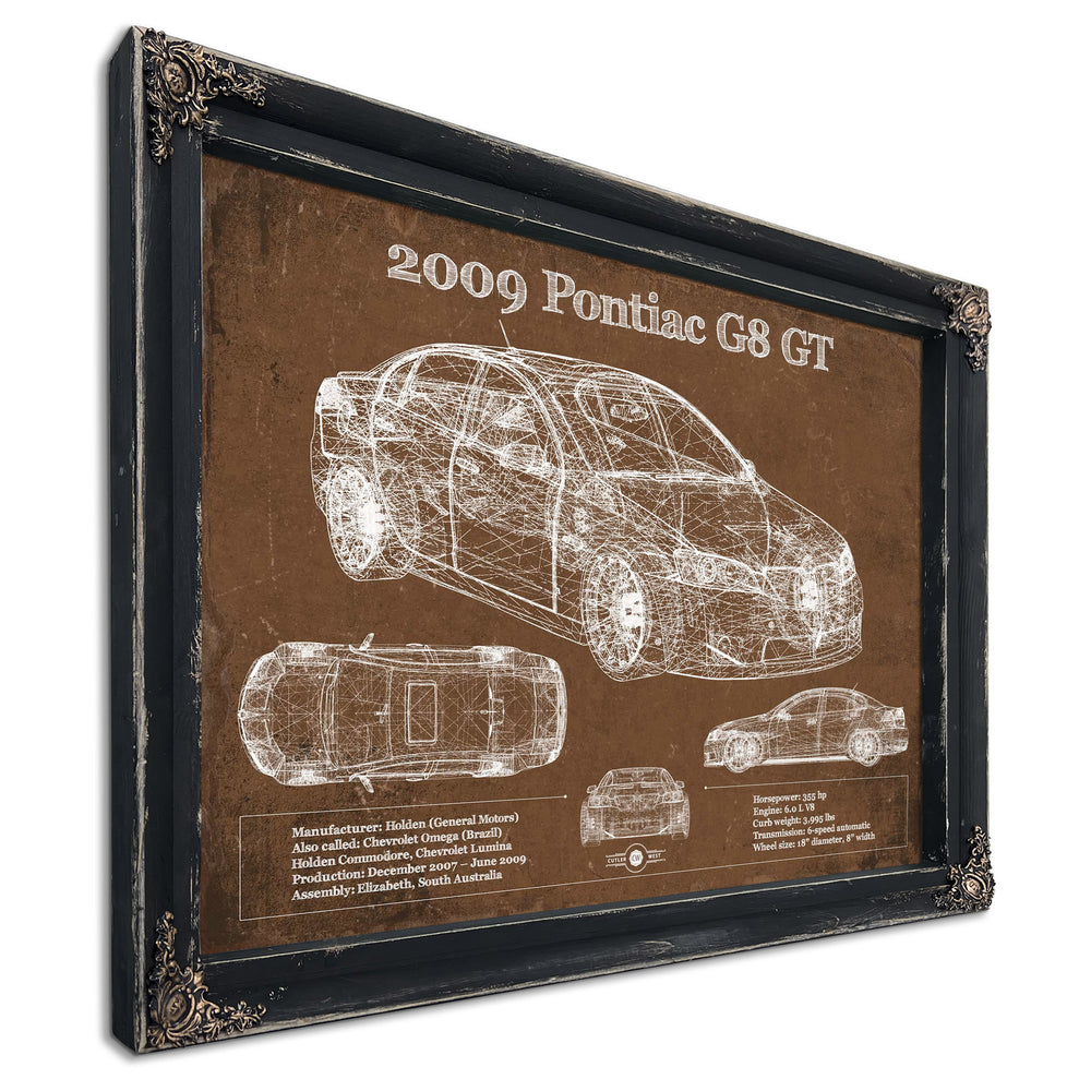 2009 Pontiac G8 GXP Blueprint Vintage Auto Print
