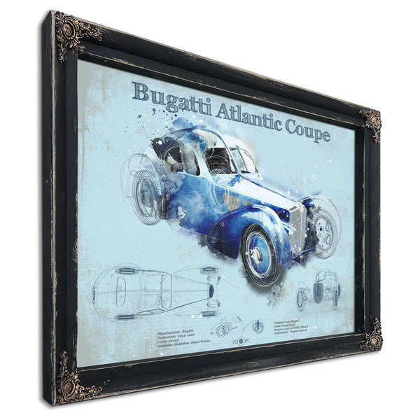 Bugatti Atlantic Coupe Vintage Sports Car Print