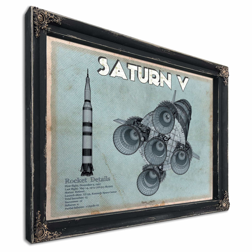 Saturn V NASA Aviation Blueprint Print