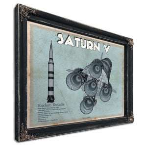 Saturn V NASA Aviation Blueprint Print
