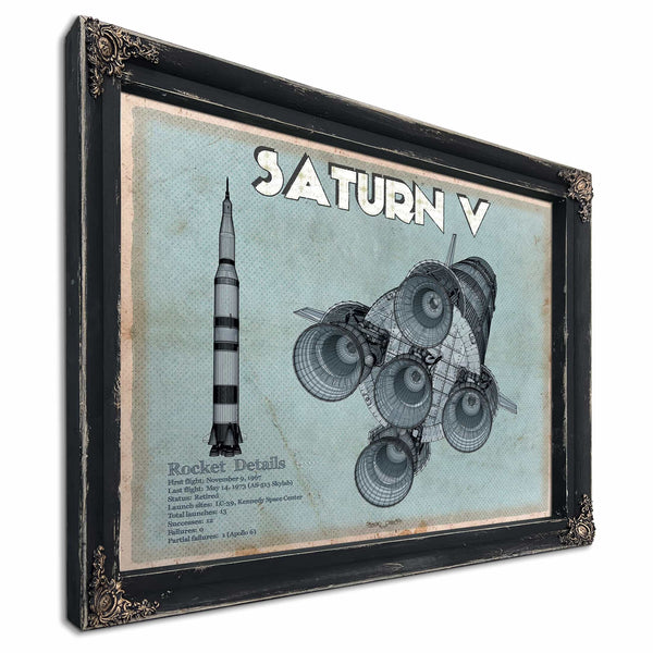 Saturn V NASA Aviation Blueprint Print