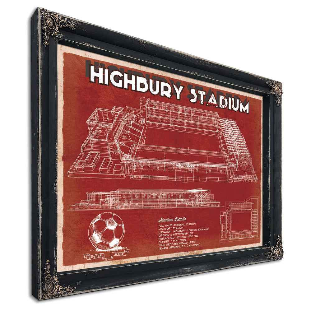 Arsenal Football Club - Vintage Highbury Stadium Soccer Print