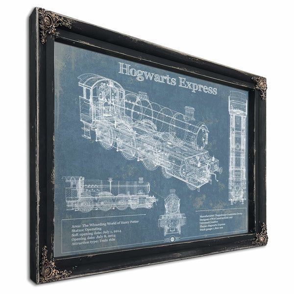 Hogwarts Express Vintage Blueprint Train Print