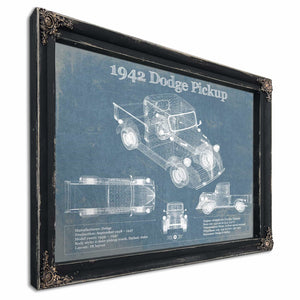 1942 Dodge Pickup Vintage Blueprint Auto Print