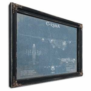 AC-130A Vintage Aviation Blueprint Military Print