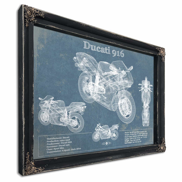 Ducati 916 Blueprint Motorcycle Patent Print