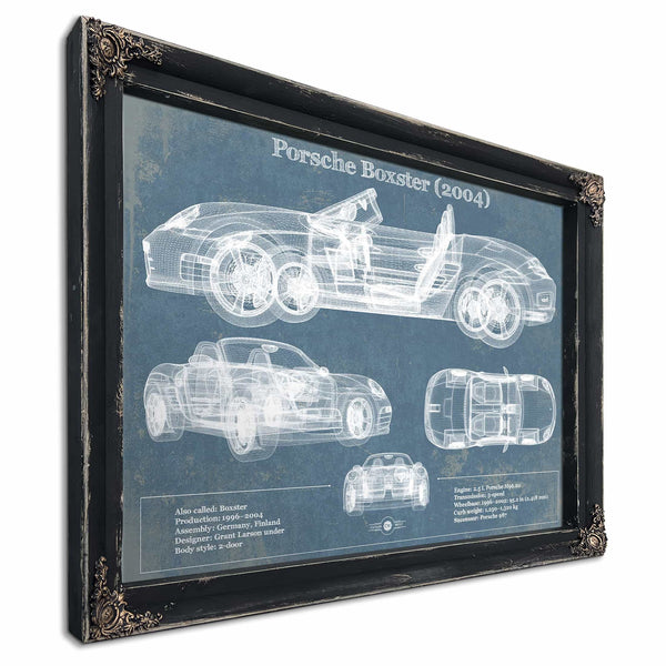 Porsche Boxster (2004) Blueprint Vintage Auto Print