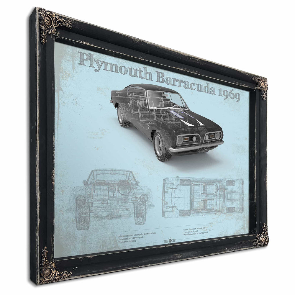 Plymouth Barracuda Original Blueprint Art