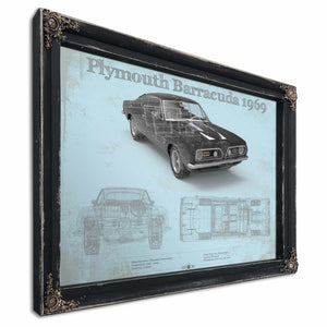 Plymouth Barracuda Original Blueprint Art