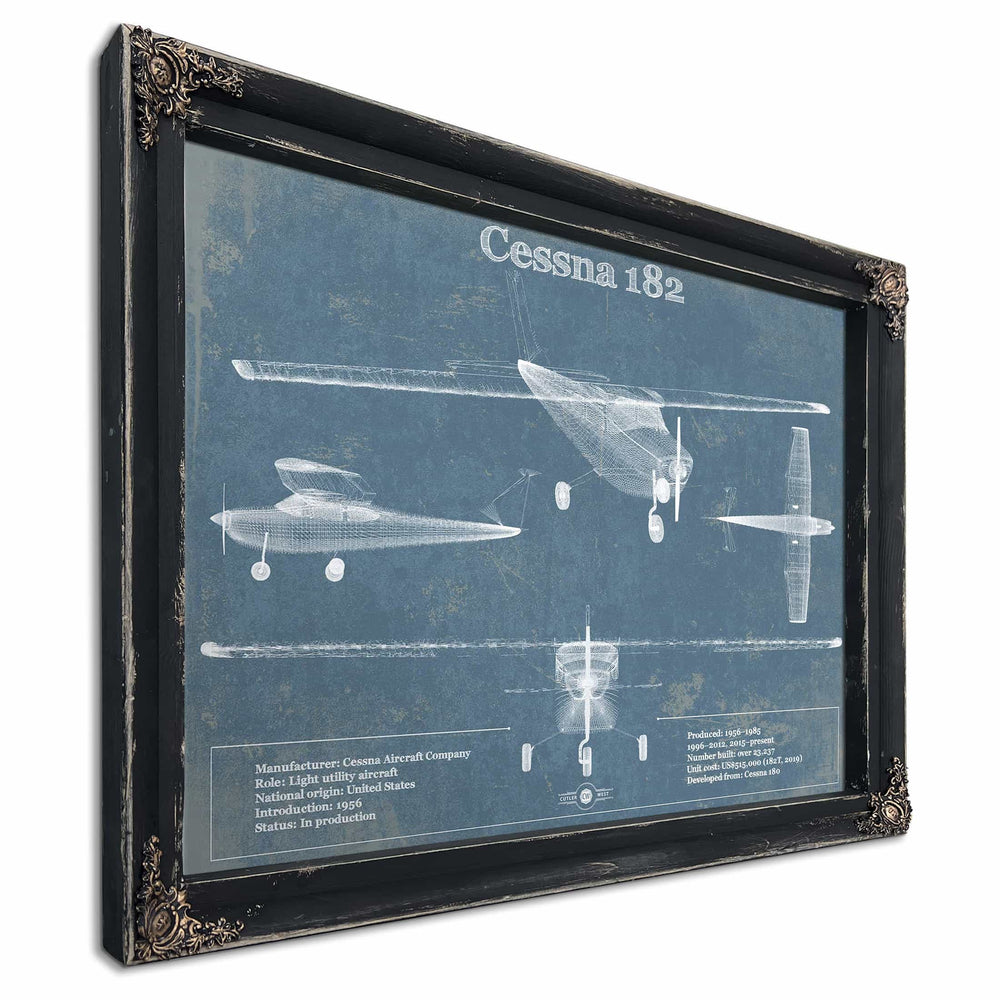 Cessna 182 Original Blueprint Art