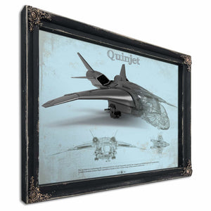 Quinjet Avengers Vintage Blueprint Wall Art