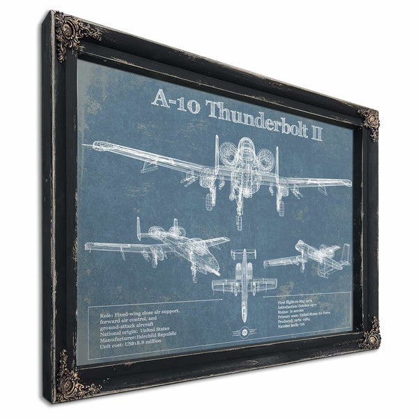 A-10 Thunderbolt II Patent Blueprint Original Military Wall Art