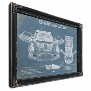 Brabham BT62 Blueprint Vintage Auto Print