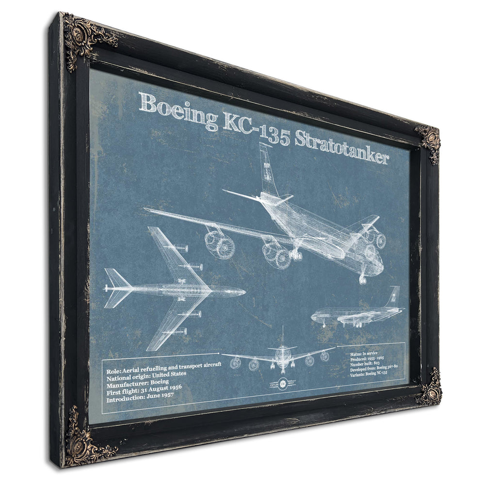 Boeing KC-135 Stratotanker Aviation Blueprint Print - Custom Pilot Name Can Be Added