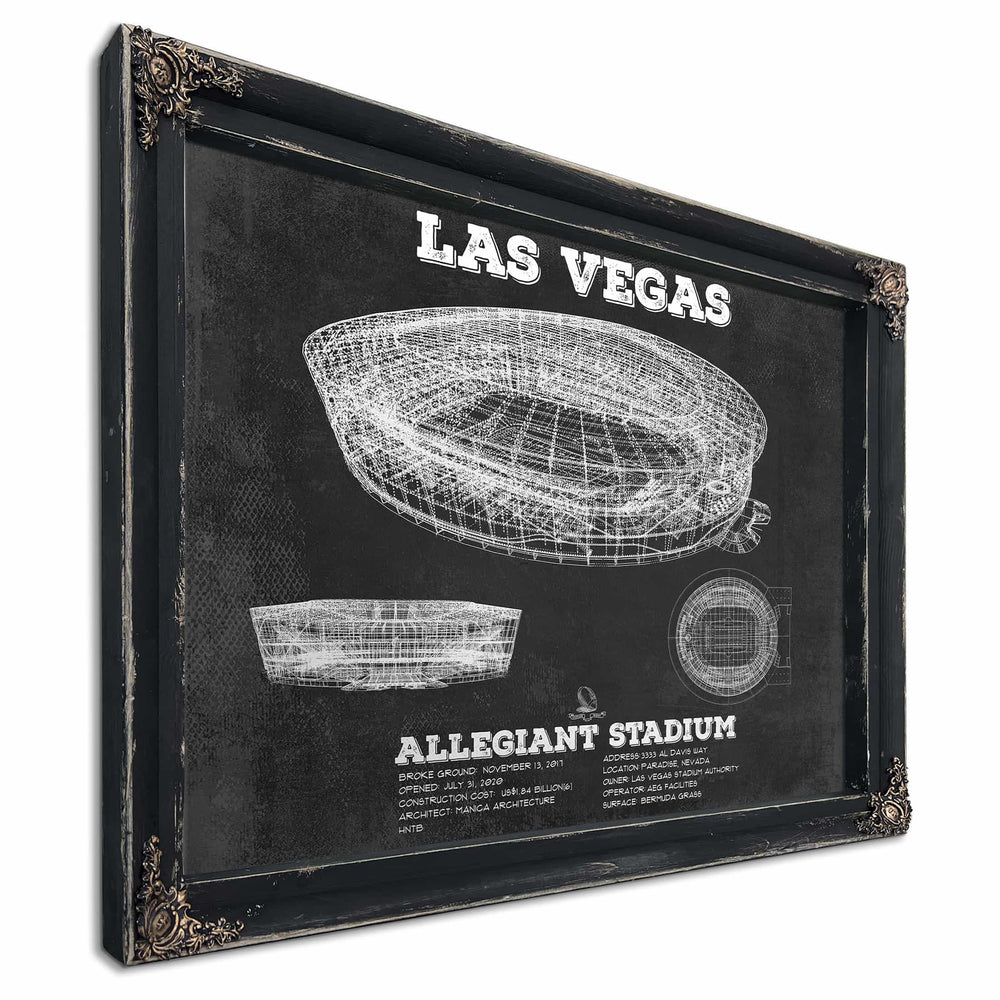 Las Vegas Raiders Allegiant Stadium Vintage Football Print