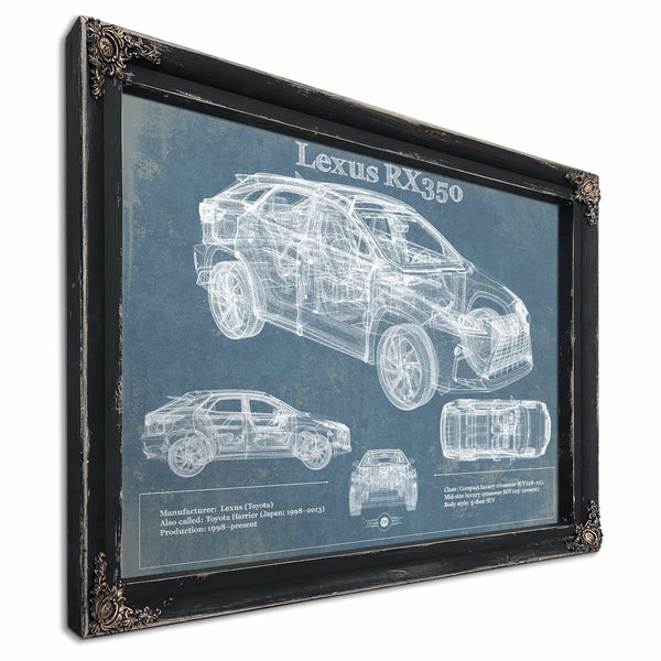 Lexus Rx350 Vintage Blueprint Auto Print