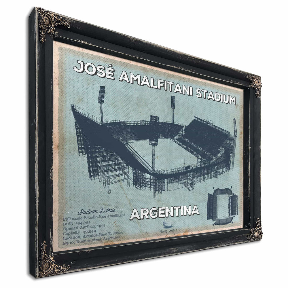 Argentina Rugby - Vintage JosÃ© Amalfitani Stadium Print
