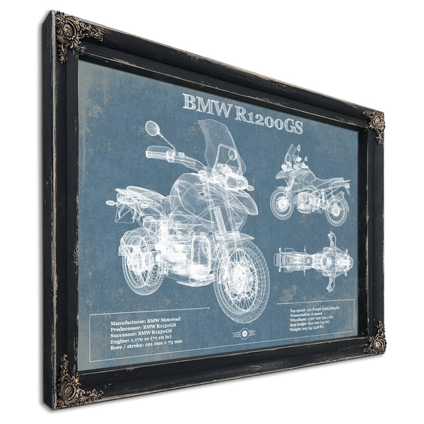 BMW R1200GS Blueprint Motorcycle Patent Print