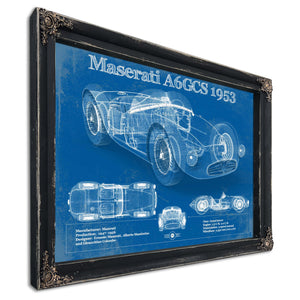 Maserati A6GCS 1953 Original Vintage Car Blueprint