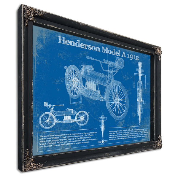 Henderson Model A 1912 Motorcycle Patent Print